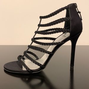 Stuart Weitzman Black gorgeous stiletto cage shoes EUC Worn once! Sz 8 & comfy🖤